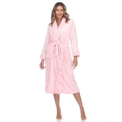 Women's Super Soft And Cozy Lounge Robe Pink Small/medium - White Mark ...