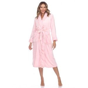 Women's Super Soft and Cozy Lounge Robe  - White Mark - 1 of 4
