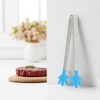 Unique Bargains Pcs Food Tongs Hand-Shaped Ice & Food Tongs Dishwasher Safe Stainless Steel Silicone 5 Inch 1 Pcs - 2 of 3
