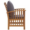 vidaXL Set of 2 Patio Chairs - Solid Acacia Wood Construction - with Comfortable Cushions - Unique Wood Grains - Perfect for Garden, Patio, Terrace - 4 of 4