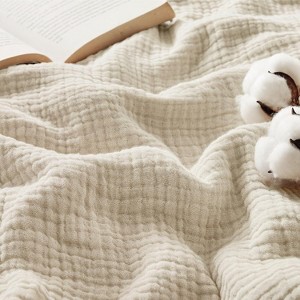 Attop Cotton Muslin Throw Blanket Large 50x70 Inches - 4-Layer Breathable and Lightweight Thin Soft Summer Gauze Muslin Blankets for Adults - 1 of 4