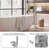 Freestanding Bathtub Filler with High-Flow Shower Mixer Valve - Floor Mounted Freestanding Tub Spout and Standing Shower Faucet System - 3 of 4