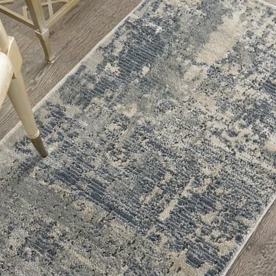 Reversible Hand-Knotted Mineral Grey and Beige Area Rug