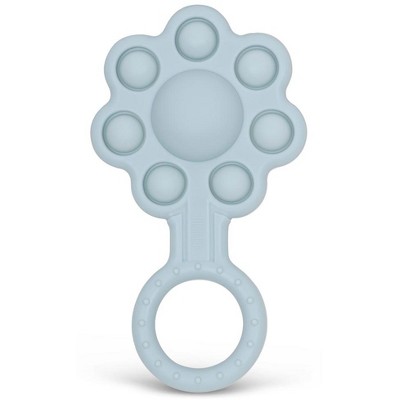 Silicone Baby Pop-it Flower Rattle - Engage Your Baby's Senses with Vibrant Colors and Popping Delight with Sensory Teething Fun (MultiColor)