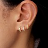 Inerney Gold Huggie Hoop Earrings Set for Women, Dainty Small Sterling Silver Earring Stacks Hypoallergenic Jewelry for Multiple Piercings - 3 of 4
