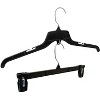 Maison Hanger Recycled Plastic Combo Set 19" Short and 14" Bottom 360 Degree Swivel For Home, Office & Retail Stores 15 Pack - 2 of 4