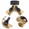 Twinkle Star 2-Way Brass Garden Hose Splitter,  Y Connector with Adjustable Flow Valve - 4 of 4