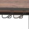 3-Tier Wine Rack Rolling Serving Cart with Lockable Wheels, Glass Rack, 3 Removable Trays - 3 of 4