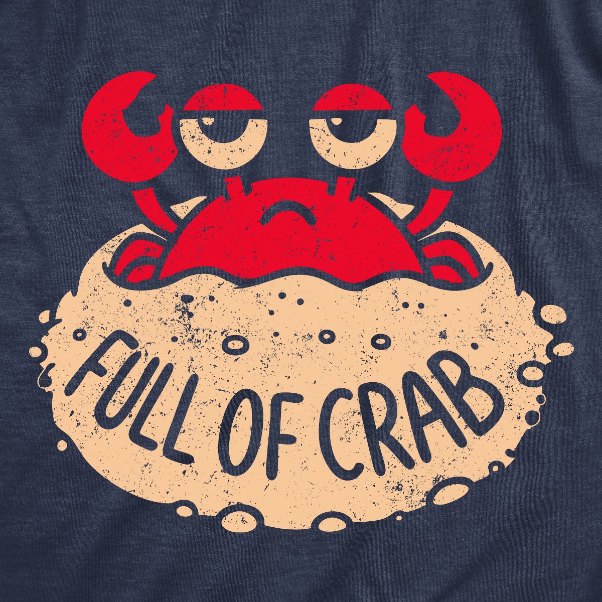 Мужские футболки Crazy Dog T-Shirts, Inc. Mens Funny T Shirts Full Of Crab Sarcastic Graphic Novelty Tee For Men - Crazy Dog Men's T Shirt For Foodies Navy S — фото 2