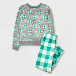 Girls' 2pc High Pile Fleece Pajama Set - Cat & Jack™
