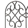 Scrollwork Wrought Iron Edging with Ground Stakes and Gunmetal Finish - 4 of 4