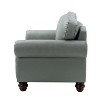 Antonia 60 Wide Chesterfield Loveseat Genuine Leather Sofa with Nailhead Trim and Rolled Armrests - 4 of 4