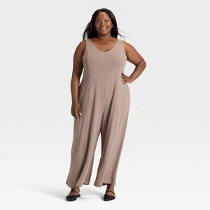 Women's V-Neck Jumpsuit - Ava & Viv™ - 1 of 3