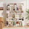 Tangkula 6-tier S-shaped Bookshelf 64" Open-back Bookcase Home Wood Organizer Free-standing Storage Shelf - 4 of 4