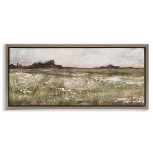 Stupell Industries Rural Country Meadow Floating Frame Canvas Art - 1 of 4