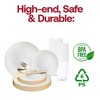 Smarty Had A Party White w/ Gold Rim Organic Plastic Wedding Set - 60 Sets - 4 of 4