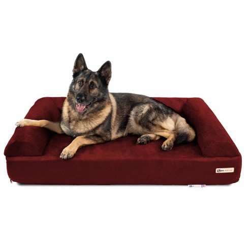 Big Barker 7 Orthopedic Dog Bed Sofa Edition Burgundy Extra Large 52 X 36 X 7 Target