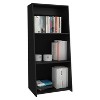 CAVINAS Bookcases for Living Room Modern 47" Tall 3 Tier Storage Cabinet Bookshelf Compact Design Ladder Bookcase - 3 of 4