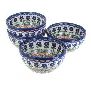 Blue Rose Polish Pottery 71-4 Vena Dessert Bowl Set - 1 of 1