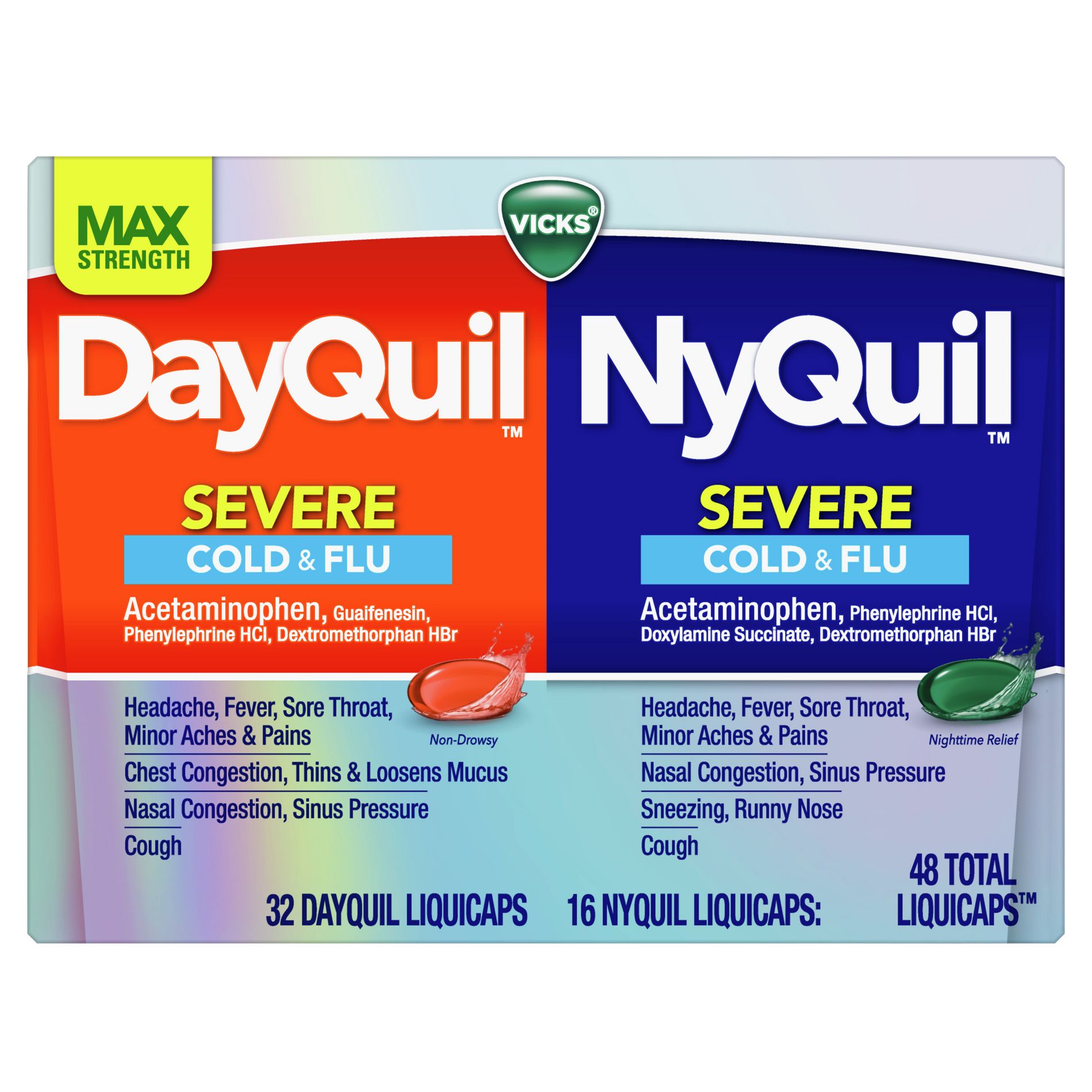 Vicks DayQuil & NyQuil Severe Cold & Flu LiquiCaps