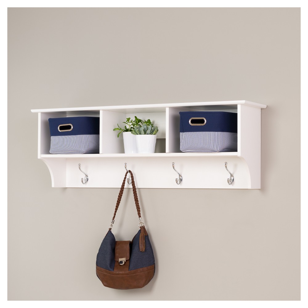 Photos - Other interior and decor 48" Wide Hanging Entryway Shelf White - Prepac