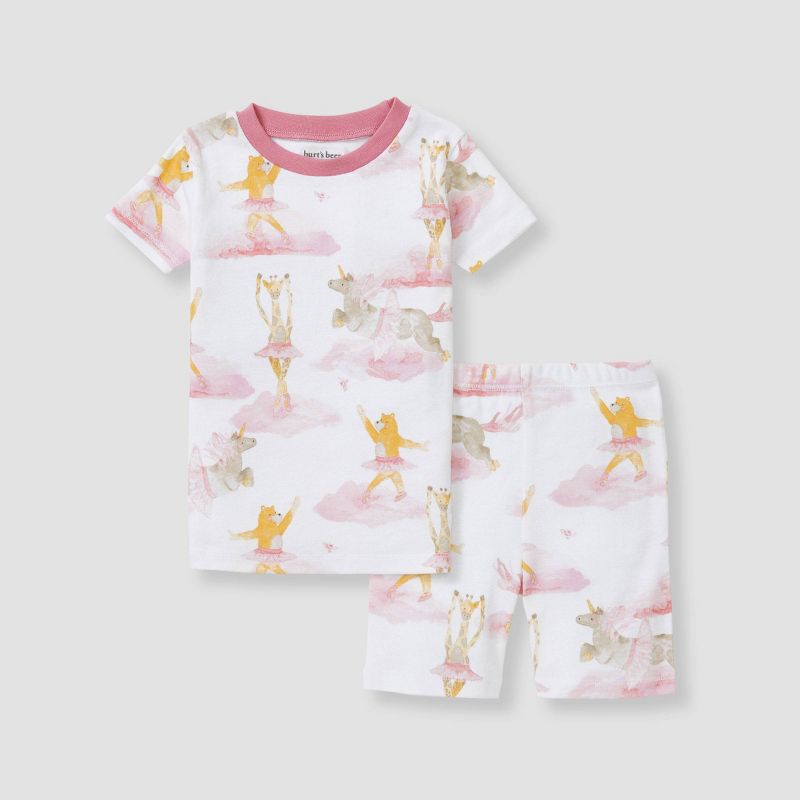 Burt's Bees Baby® Toddler Girls' 2pc Dream Ballet Cotton Snug Fit Pajama Set - Pink, 1 of 4