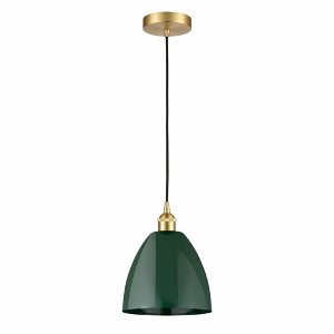 Plymouth Dome - 1 Light Cord Hung Mini Pendant In Industrial Style-12.88 Inches Tall and 9 Inches Wide - 1 of 1