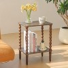 Side Table, Small End Table with Storage Shelf, 2-Tier Small Coffee Tables Living Room - 2 of 4