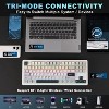 MaseiKar YZ87 Gasket Mechanical Keyboard,TKL Wireless Hot Swappable with 5-Layer Padding, BT5.0/2.4G/USB-C NKRO RGB Backlit(White, Milk Switch) - 2 of 4