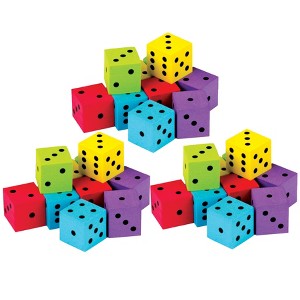 Teacher Created Resources Foam Numbered Dice (Numerals 1-12), 20 Per Pack, 3 Packs main image 1