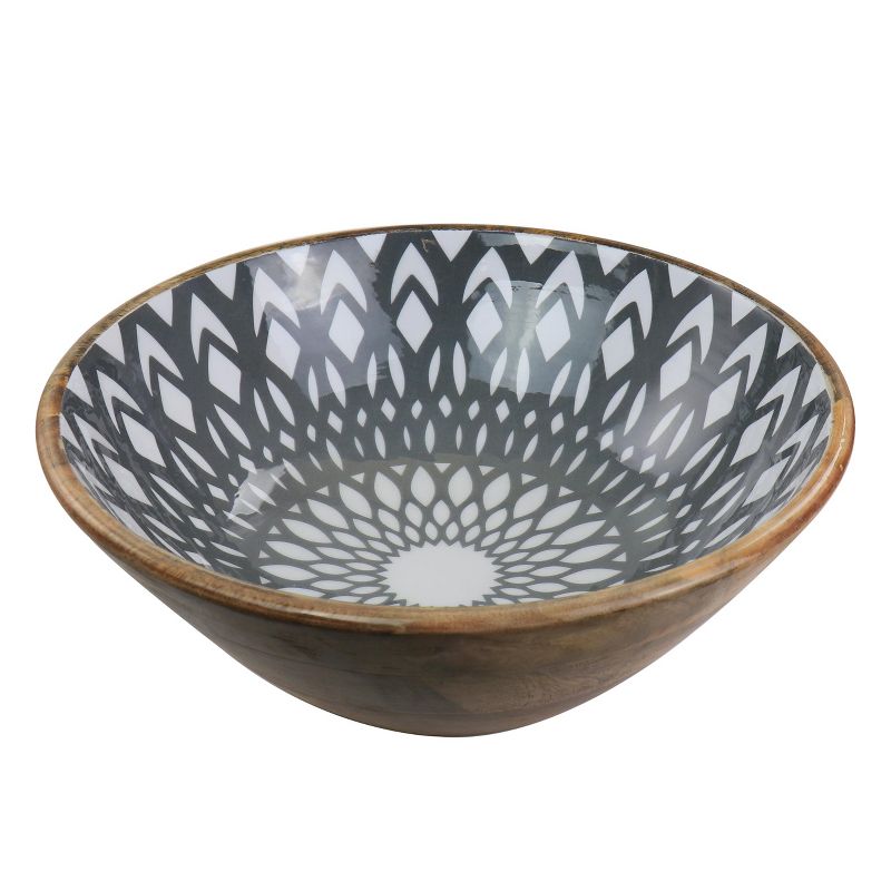 Large Mango Wood Serving Bowl in Gray, 2 of 8