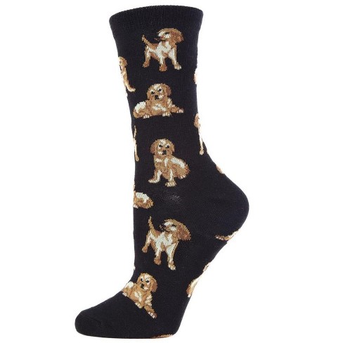 Memoi Golden Retriever Bamboo Blend Crew Socks : Target