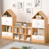 67.72"Versatile Children's Bookshelf with House-Shaped Design, Multi-Functional Storage,White - 3 of 4