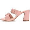 Journee Collection Womens Zoee Open Square Toe Block Heel Sandals Rose 9.5 - 2 of 4