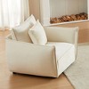 Kumasinova 88" Modern Chenille Sleeper Sofa with Sturdy Wood Frame & 2 Matching Pillows, Wide Living Room 3-Seater Sofa, Thickly Padded Seat - 4 of 4