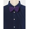 INSPIRE CHIC Men's Pre-Tied Adjustable Strap Solid Color Knitted Bow Ties - 2 of 4