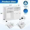 Mlezan 2-Drawer File Cabinet: Mobile on Wheels, Metal Storage with Shelf. Ideal for Printer, Letter, or A4 Files in Home or Office. - 3 of 4