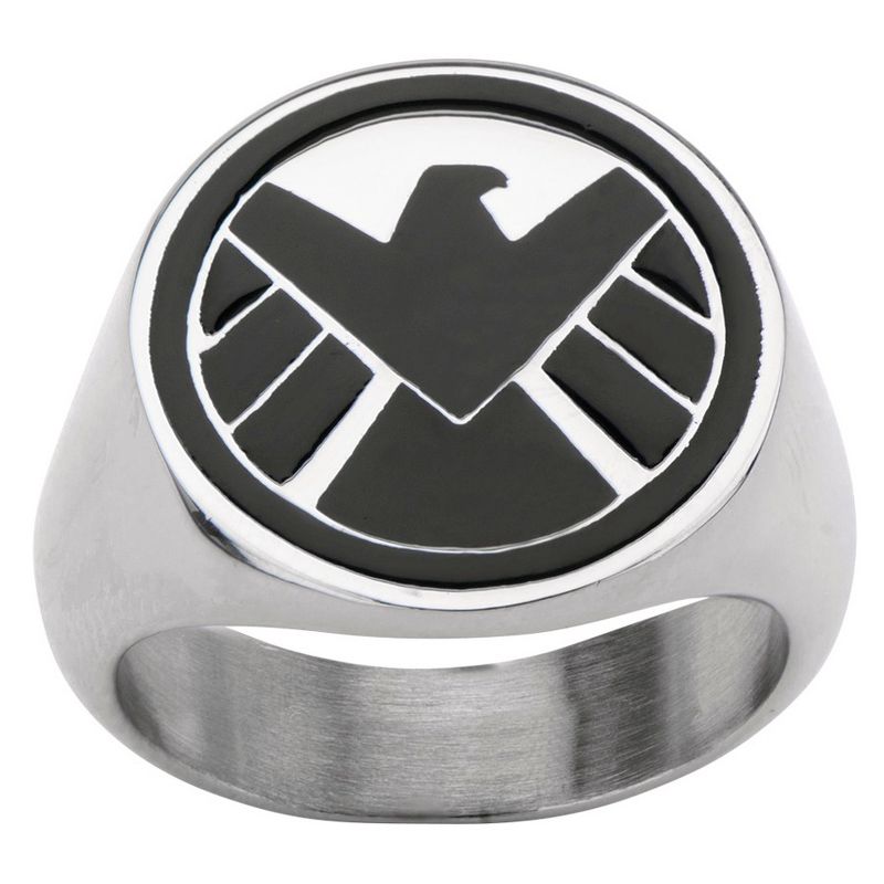 Men's Marvel&#174; Agents of S.H.I.E.L.D Stainless Steel Logo Ring, 3 of 4
