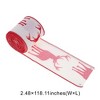 Unique Bargains Gift Wrap Ribbons Stitched Edge Reindeer Print Polyester 118.11"x2.48" 1 Pc - 3 of 4