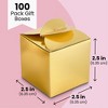 Sparkle and Bash 100 Pack Gold Foil Party Favor Gift Boxes, Candy Boxes for Mother's Day, Easter, Anniversary, Christmas, Graduation, 2.5 x 2.5 In - 4 of 4