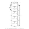 Furinno 2 PCS 5-Tier Decorative Bookshelf Open Multipurpose Shelves Corner Display Rack,Espresso/Black - 3 of 4