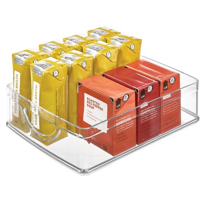 iDESIGN Recycled Plastic Cabinet and Pantry Storage Bin with Integrated Handles Clear Bin: Kitchen Organizer, 10"x8"x3" — фото 2