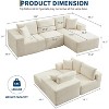 homfan 108" Modular Sectional Sofa - L Shaped Boneless Cloud Couch with 67.5" Chaise, Reversible L/R Facing, No Assembly Required - 2 of 4