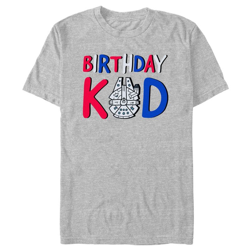 Men's Star Wars Millennium Falcon Birthday Kid T-Shirt, 1 of 6