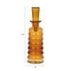 Modern Glass Vase with Ribbed Artistic Design - Contemporary Style for Casual Home or Office Decor - Amber - 2 of 4