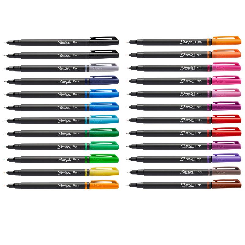 Sharpie 24pk Felt Pens 0.4mm Fine Tip Multicolored, 3 of 7