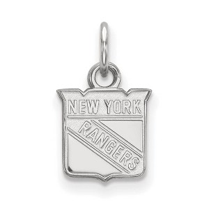 Black Bow Jewelry Sterling Silver New York Rangers NHL Extra Small Pendant - 1 of 3