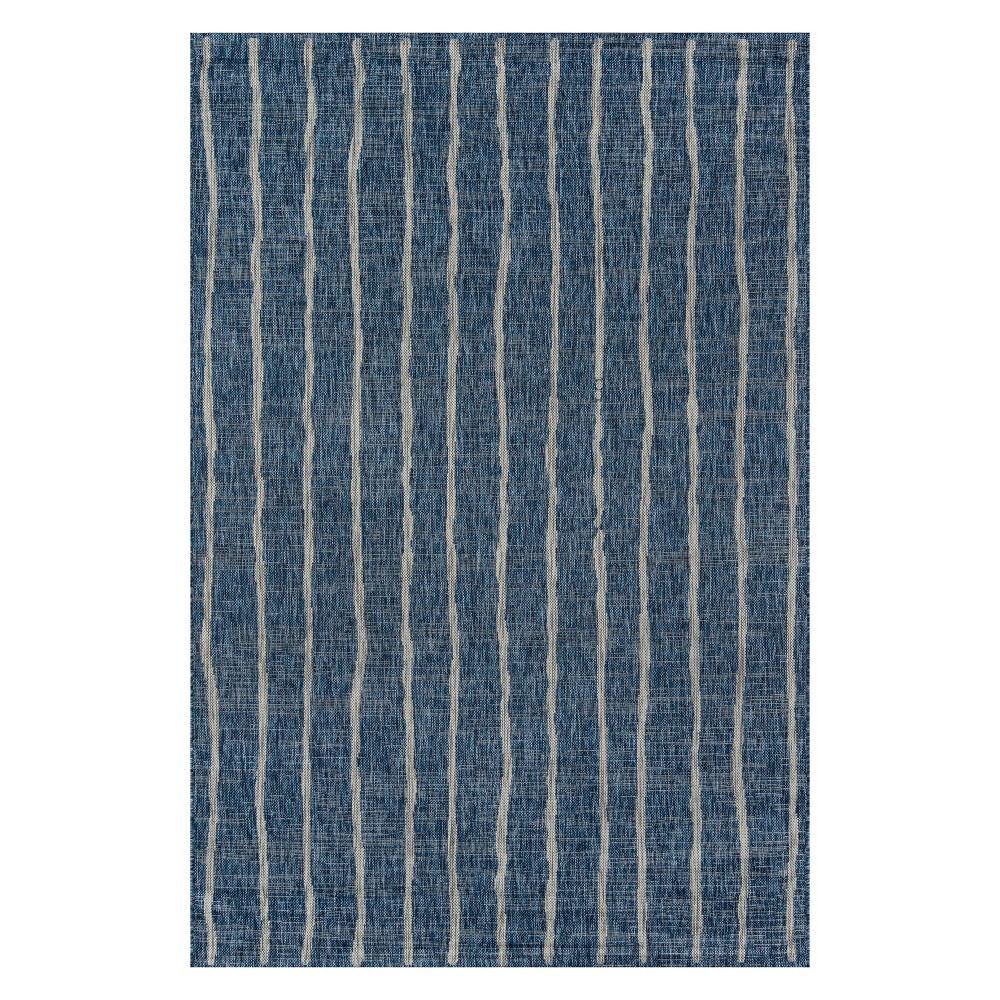 Photos - Area Rug 2'X3' Stripe Loomed Accent Rug Blue - Novogratz By Momeni