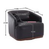 CAVINAS Upholstered Accent Chair with Swivel Functionality,Modern Barrel Chairs for Bedroom,Reading Room - 3 of 4