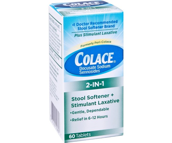 Colace 2-IN-1 Stool Softener + Stimulant  - 60ct